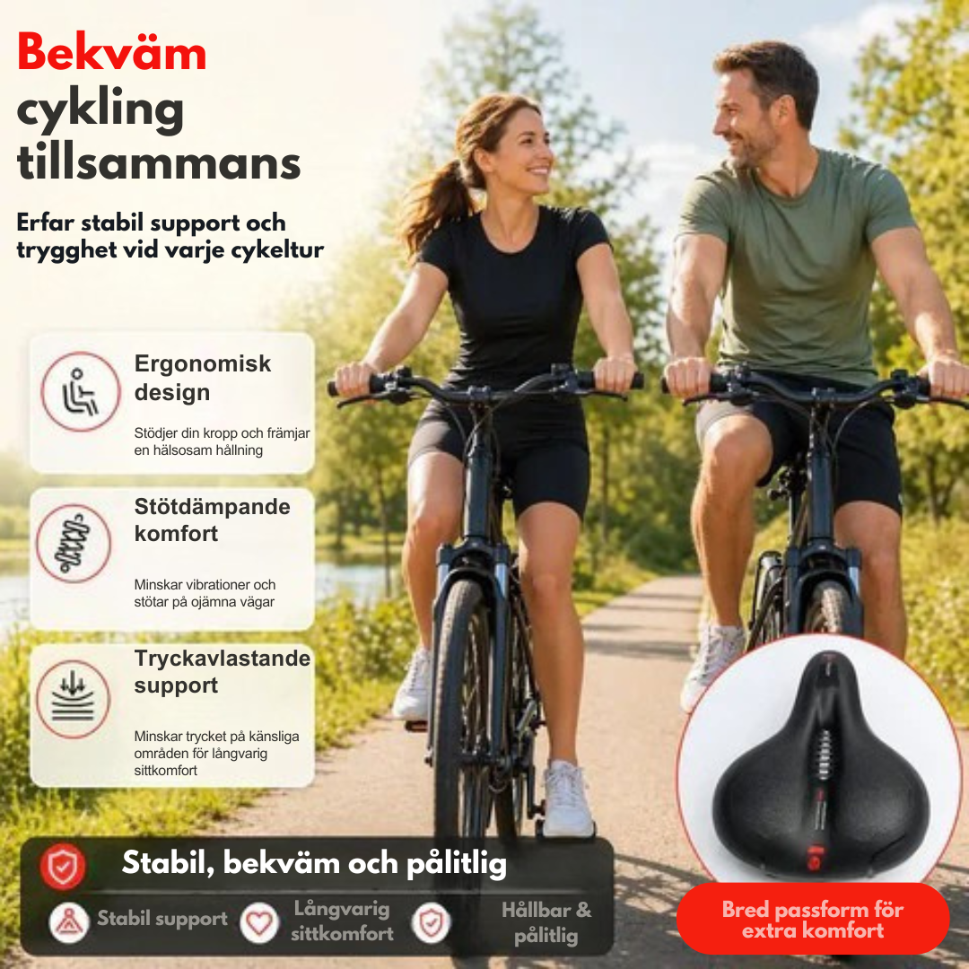 KomforSadel™ Slipp sadelvärk – cykla bekvämt från första kilometern
