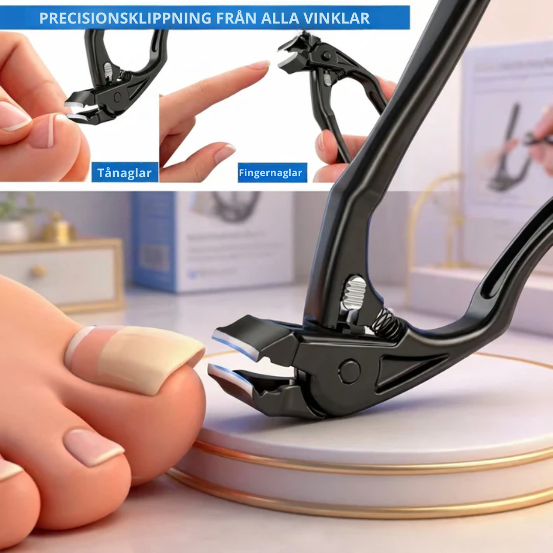 ErgoKlipp™ – Ergonomisk böjd nagelsax för tjocka naglar, inväxta naglar och enkel klippning