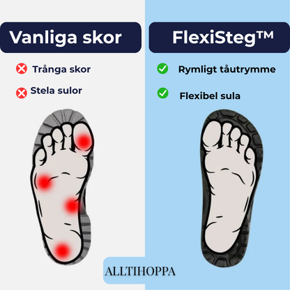 FlexiSteg™ – Hälsosamma och halksäkra komforttofflor