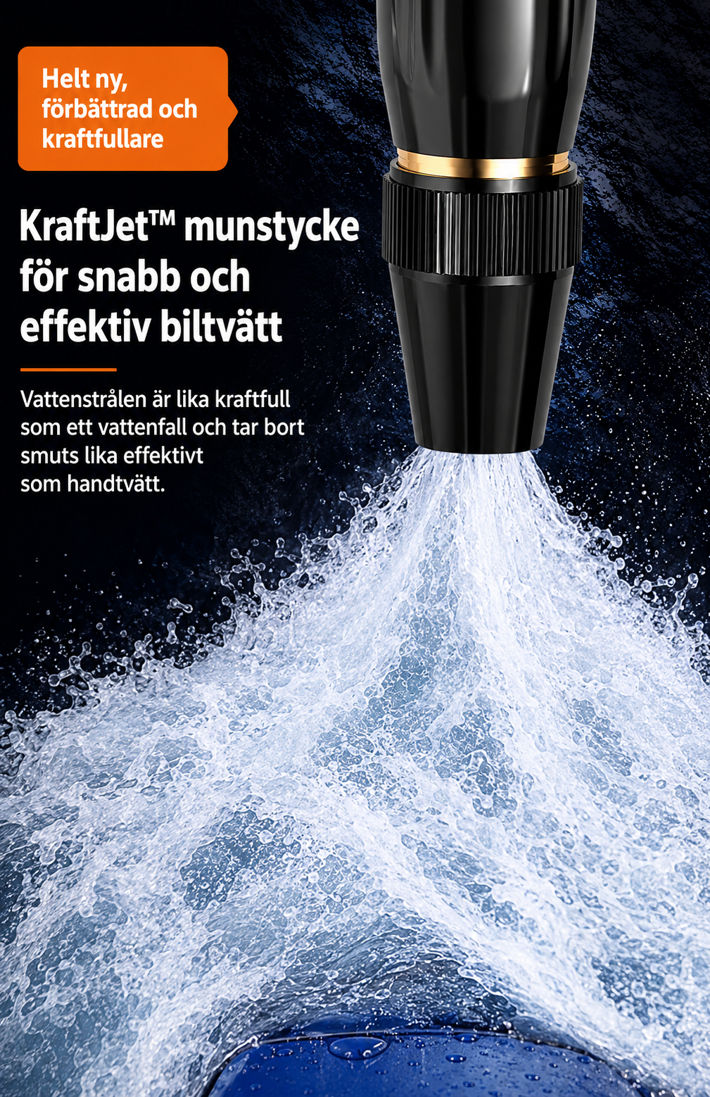 KraftJet™ Högtryckstvättspistol med gratis 5 meters slang och 4 kopplingar