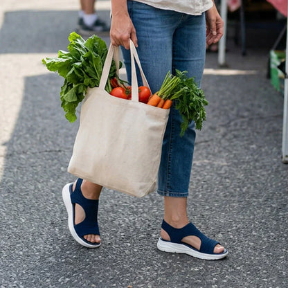 Komfora™ Bekväma, andningsbara, platta sandaler