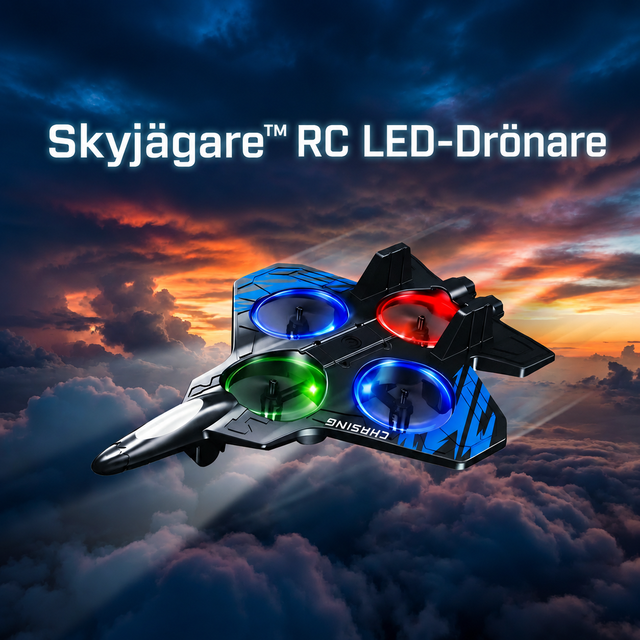 Skyjägare™ RC LED-Drönare