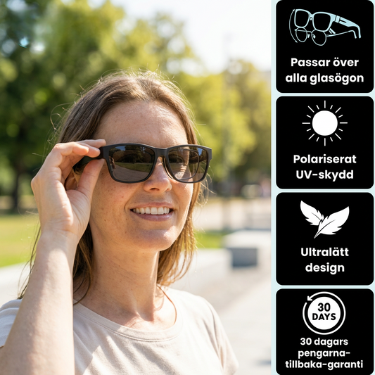 Lumora Optik™ | Solglasögon du bara sätter över dina glasögon – 1+1 gratis