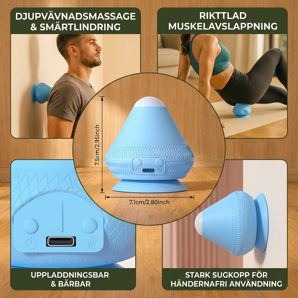 KnutFri - Självmassageboll med sugpropp, storlek