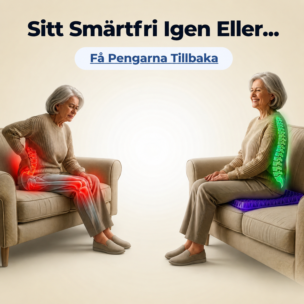 GelStöd™ Pro - Ergonomisk Sittkudde