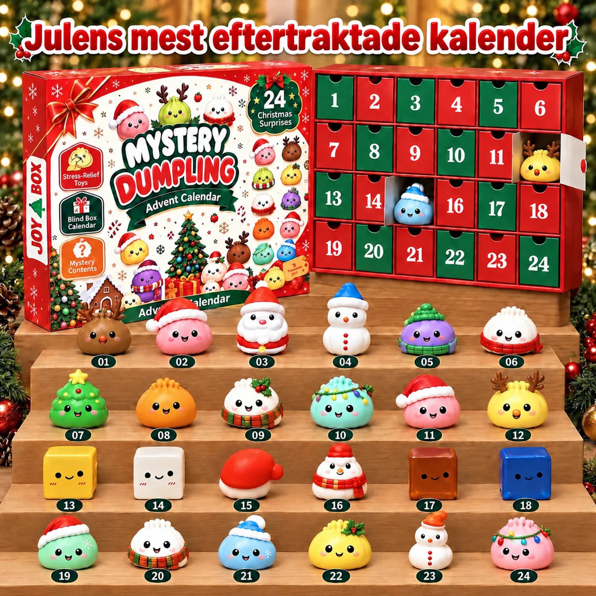 JullyKid™ Squishy Adventskalender – 24 överraskningar