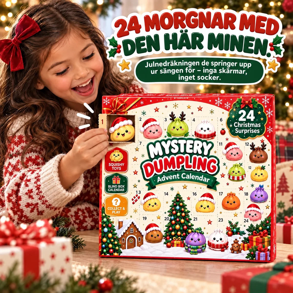 JullyKid™ Squishy Adventskalender – 24 överraskningar
