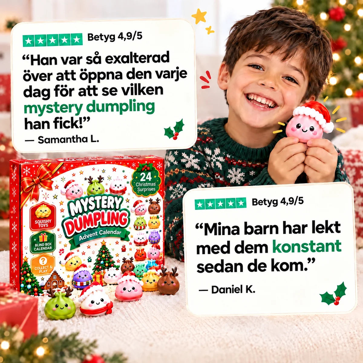 JullyKid™ Squishy Adventskalender – 24 överraskningar