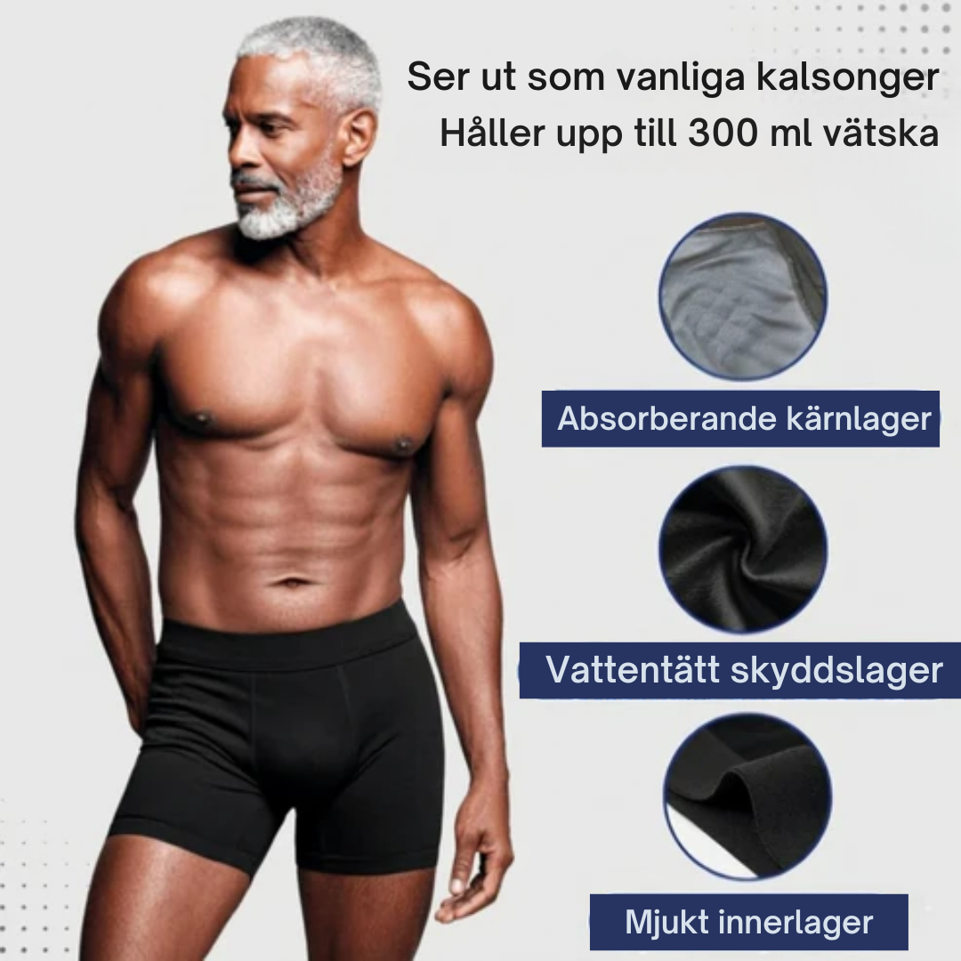 TryggCore™ | Ser ut som vanliga boxers. Skyddar som inget annat.