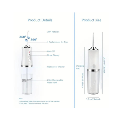 AquaRen™  - Electric Pulse Dental Water Flosser för djup rengöring