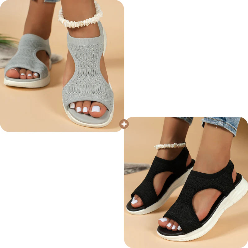 Komfora™ Bekväma, andningsbara, platta sandaler