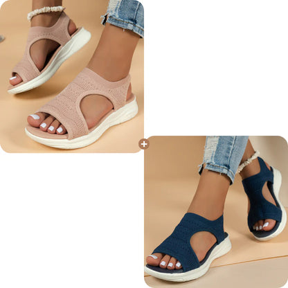 Komfora™ Bekväma, andningsbara, platta sandaler