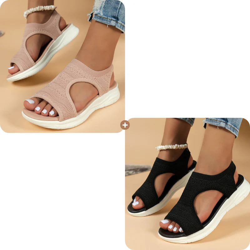 Komfora™ Bekväma, andningsbara, platta sandaler
