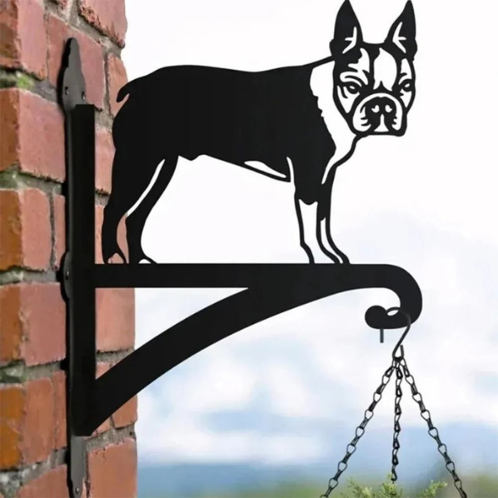 BlomTass™ -Metallställ för Blommor – Hundserie med Bedårande Djurvänner