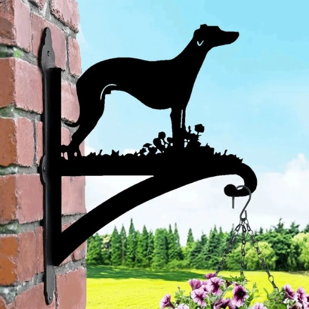 BlomTass™ -Metallställ för Blommor – Hundserie med Bedårande Djurvänner