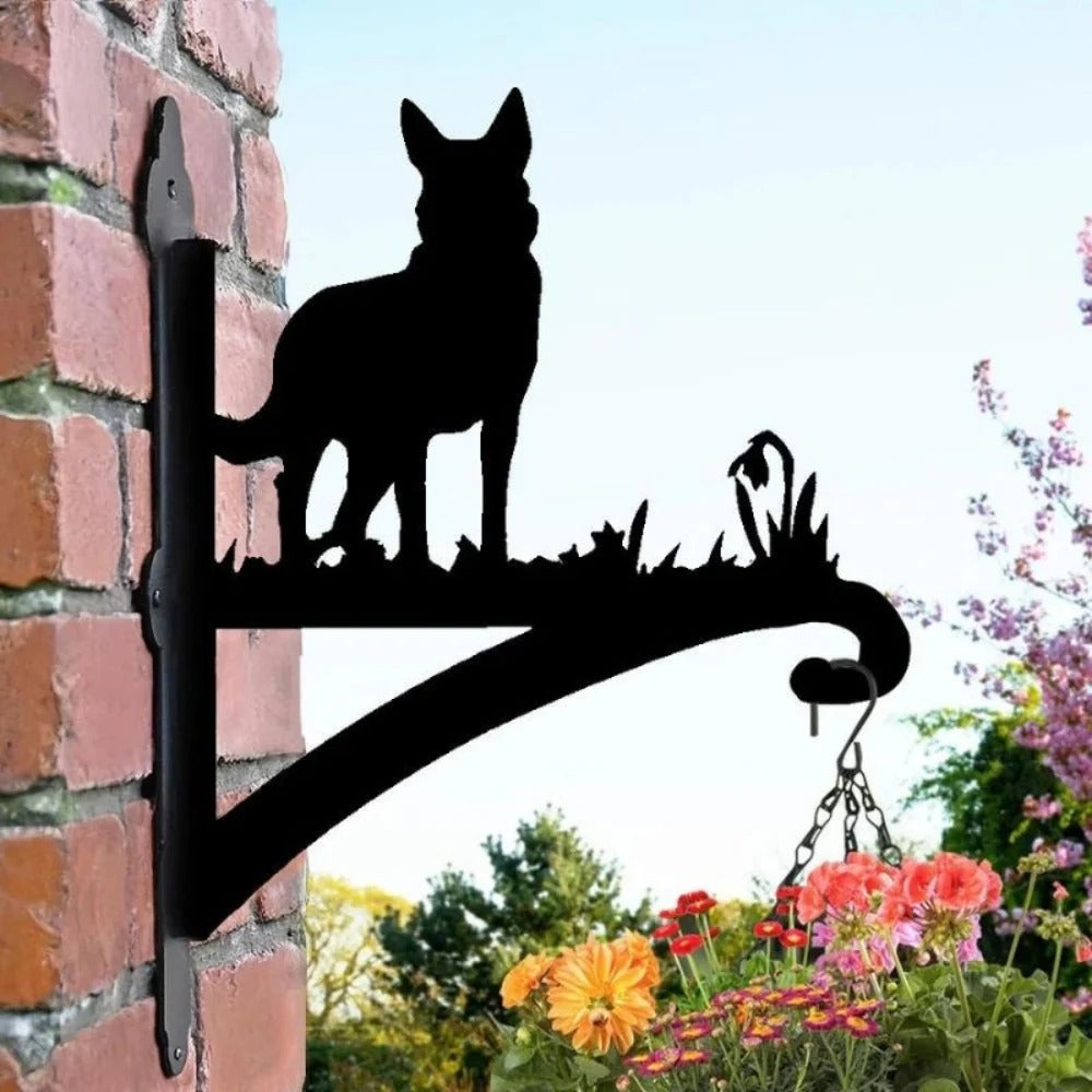 BlomTass™ -Metallställ för Blommor – Hundserie med Bedårande Djurvänner